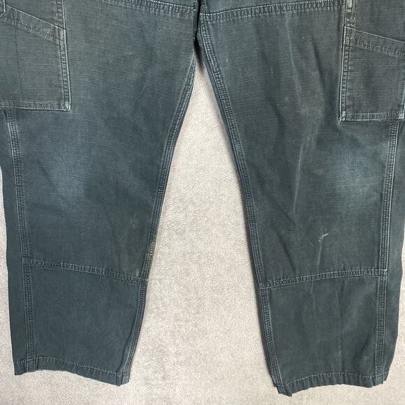Carhartt Cargo Pants Mens 37x30 Black Relaxed Fit Double Knee Workwear Utility - Picture 3 of 16